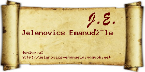Jelenovics Emanuéla névjegykártya